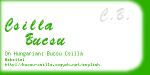 csilla bucsu business card